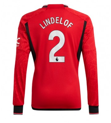 Manchester United Victor Lindelof #2 Hjemmebanetrøje 2023-24 Lange ærmer